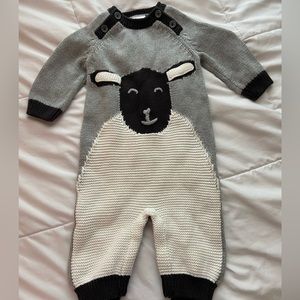 knitted sheep onesie :)